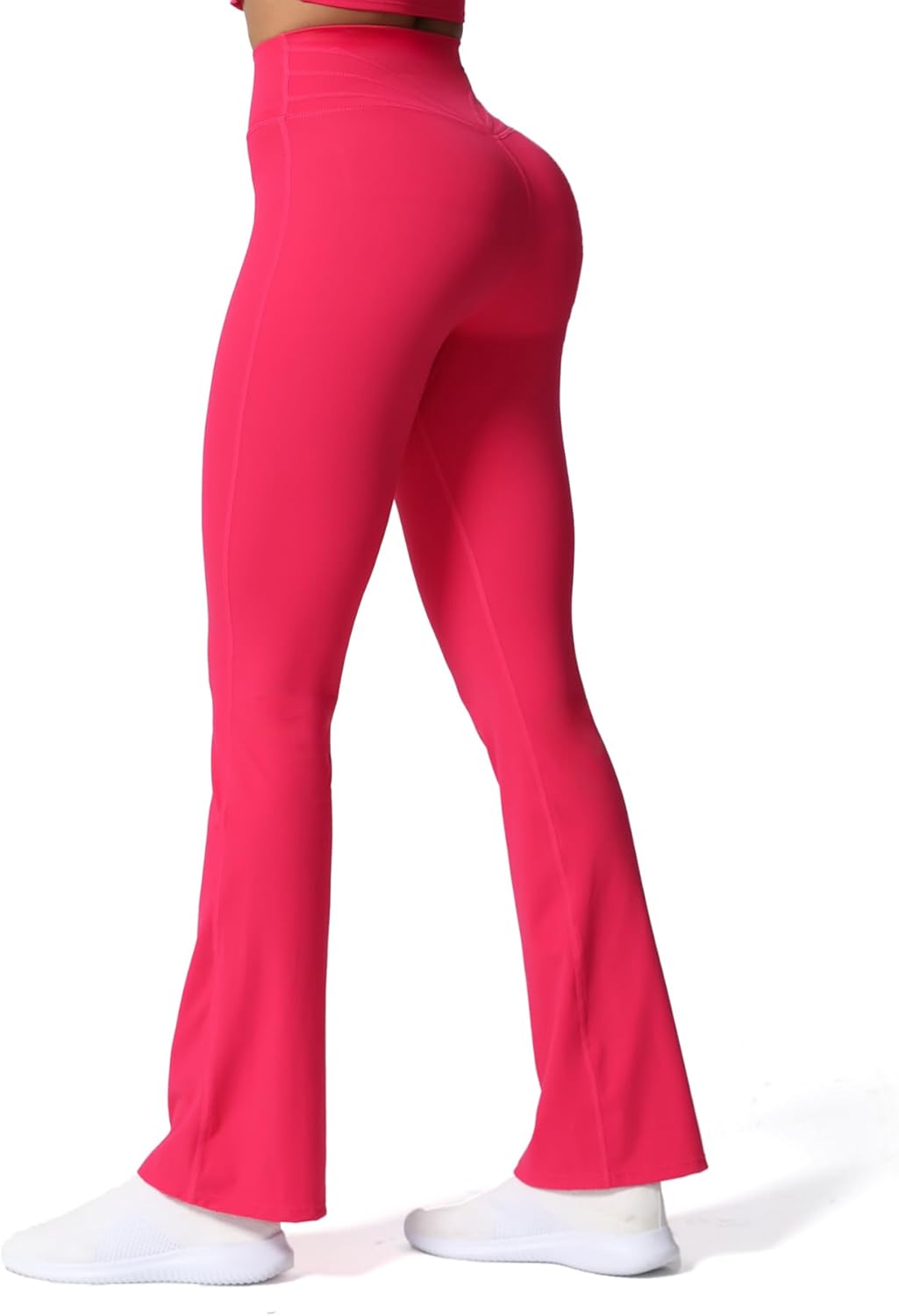 Aoxjox Flare Leggings for Women Trinity Tummy Control High Waisted Wide Leg Yoga PantsLove Potion
