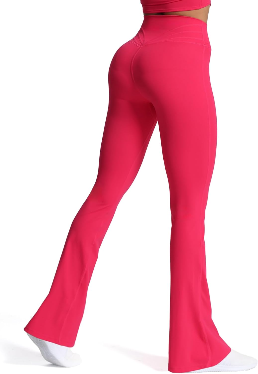 Aoxjox Flare Leggings for Women Trinity Tummy Control High Waisted Wide Leg Yoga PantsLove Potion
