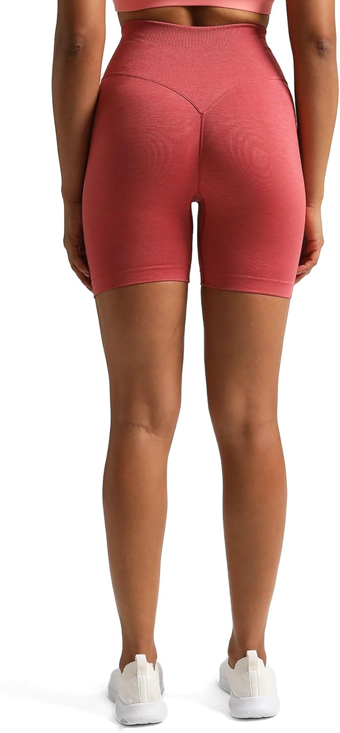 Aoxjox Metamorph Workout Biker Shorts for Women Tummy Control High Waisted Athletic Gym Running Deep V Yoga Shorts 6quotBaroque Rose Marl
