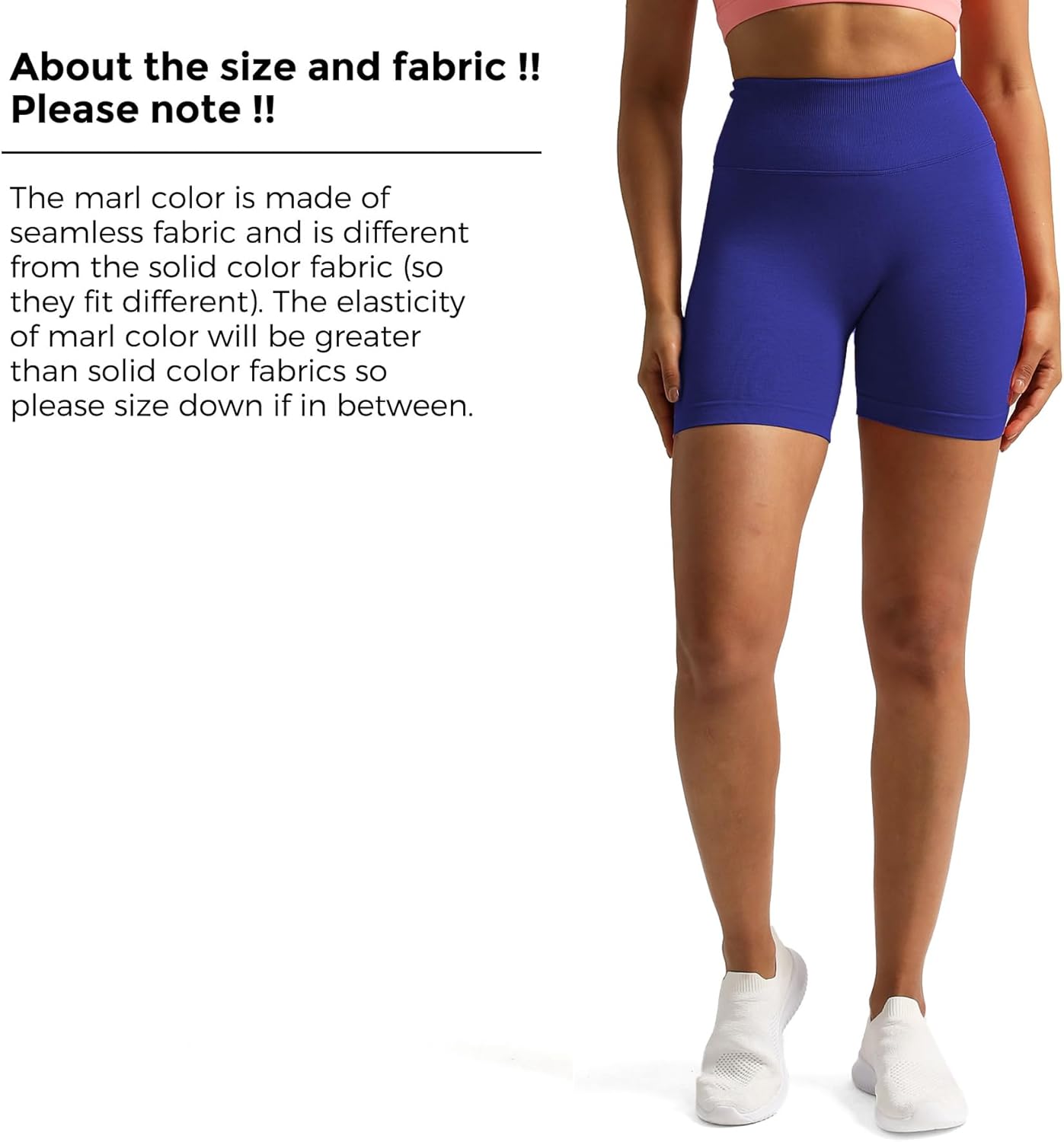 Aoxjox Metamorph Workout Biker Shorts for Women Tummy Control High Waisted Athletic Gym Running Deep V Yoga Shorts 6quotBluing Marl