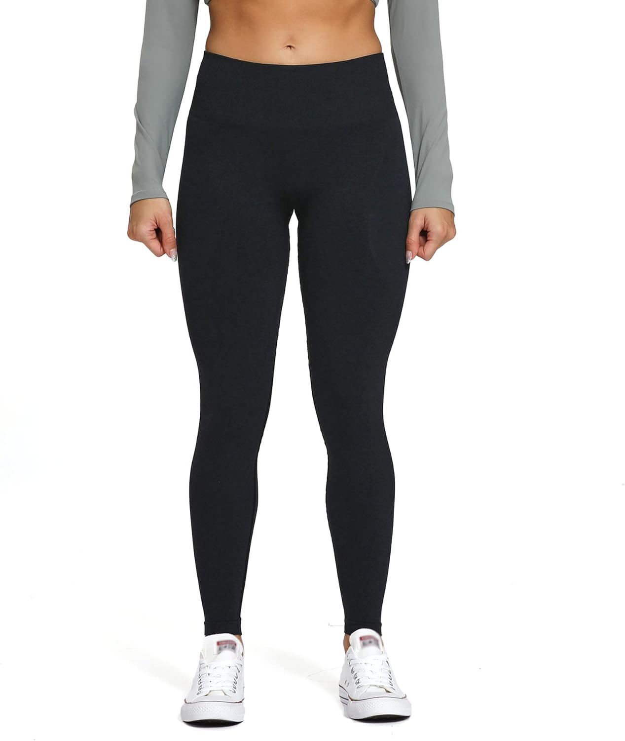 Aoxjox Scrunch Seamless Leggings for Women High Waisted Tummy Control 20 Smile Contour Workout Leggings Yoga Pants 24quotBlack