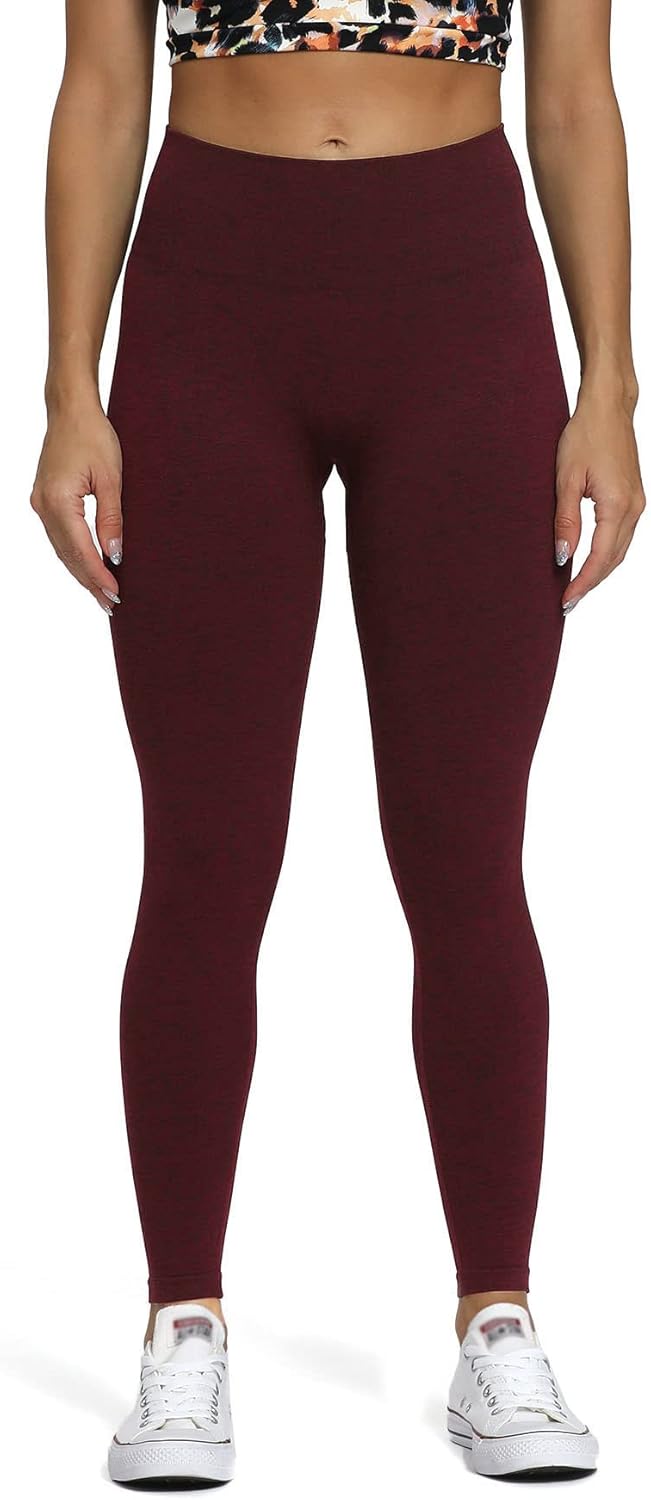 Aoxjox Scrunch Seamless Leggings for Women High Waisted Tummy Control 20 Smile Contour Workout Leggings Yoga Pants 24quotBlack Berry Marlscrunch