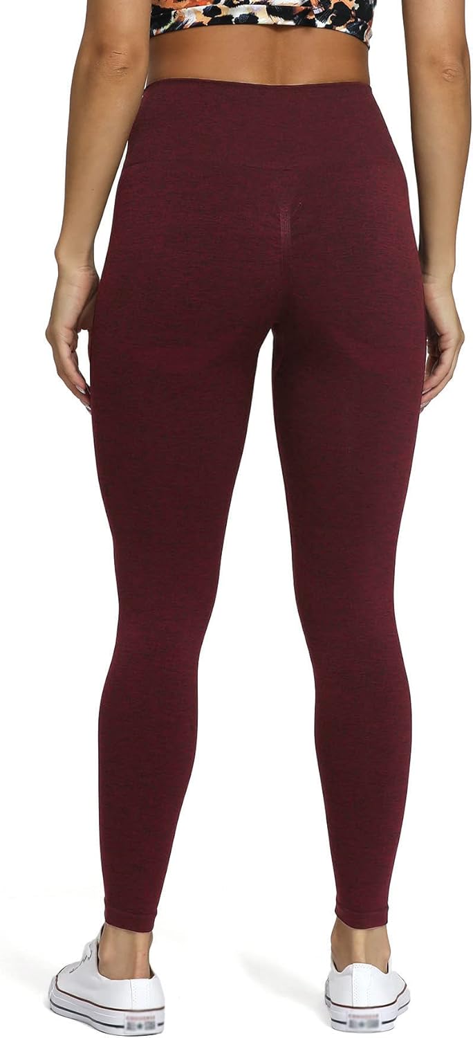 Aoxjox Scrunch Seamless Leggings for Women High Waisted Tummy Control 20 Smile Contour Workout Leggings Yoga Pants 24quotBlack Berry Marlscrunch
