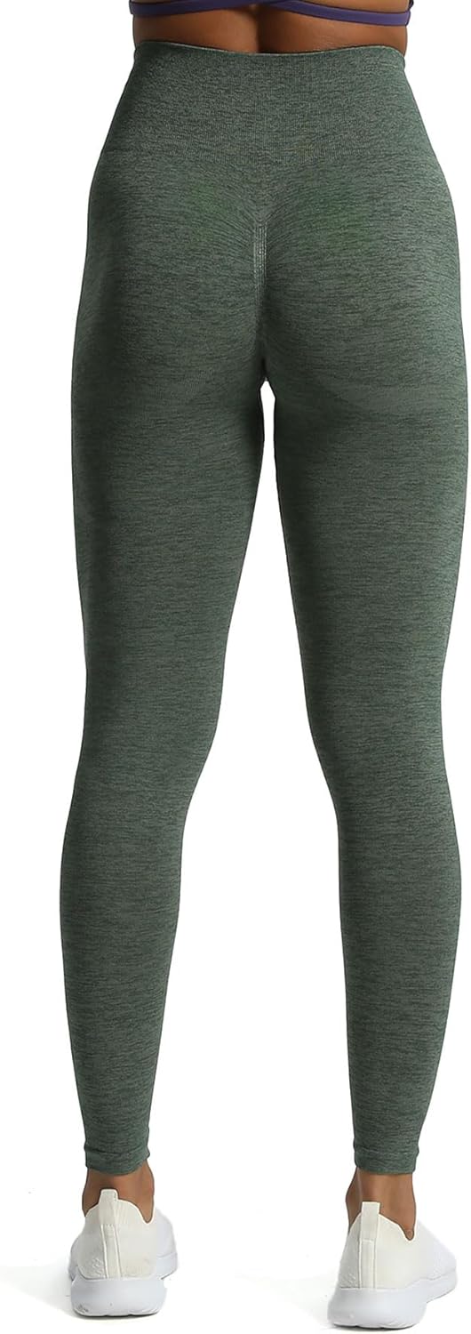 Aoxjox Scrunch Seamless Leggings for Women High Waisted Tummy Control 20 Smile Contour Workout Leggings Yoga Pants 24quotDark Forest Marlscrunch