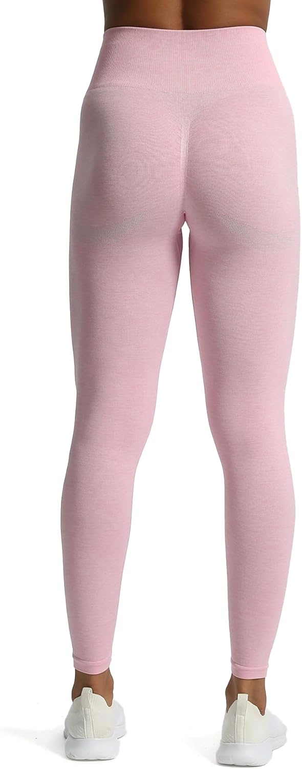 Aoxjox Scrunch Seamless Leggings for Women High Waisted Tummy Control 20 Smile Contour Workout Leggings Yoga Pants 24quotLilac Pink Marlscrunch