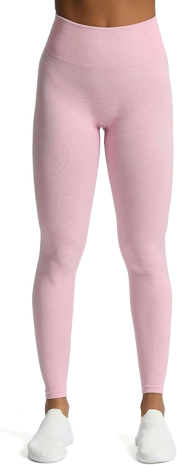 Aoxjox Scrunch Seamless Leggings for Women High Waisted Tummy Control 20 Smile Contour Workout Leggings Yoga Pants 24quotLilac Pink Marlscrunch