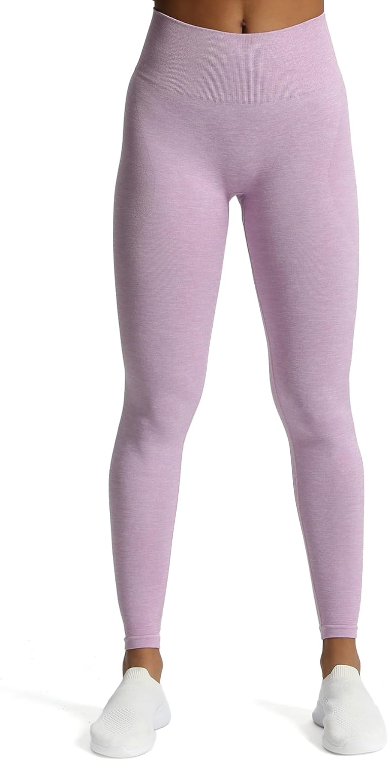Aoxjox Scrunch Seamless Leggings for Women High Waisted Tummy Control 20 Smile Contour Workout Leggings Yoga Pants 24quotLupine Marlscrunch