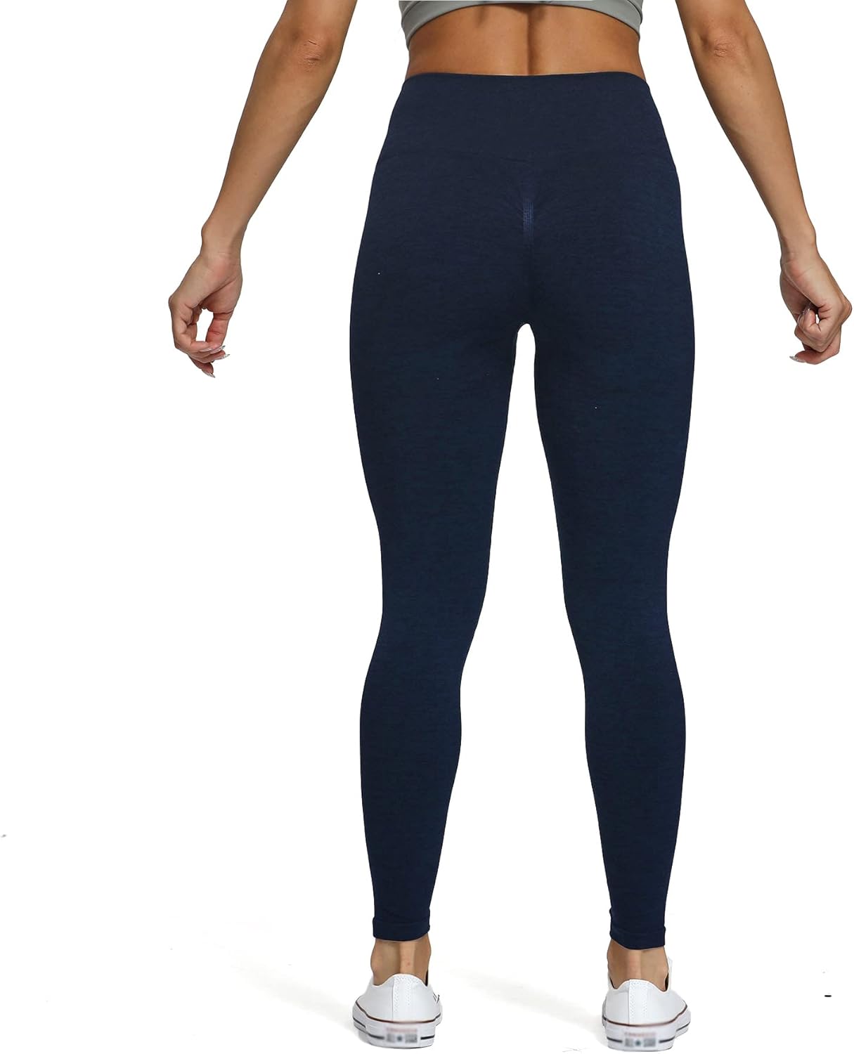 Aoxjox Scrunch Seamless Leggings for Women High Waisted Tummy Control 20 Smile Contour Workout Leggings Yoga Pants 24quotNavy Peony Marlscrunch