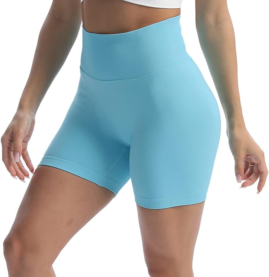 Aoxjox Scrunch Workout Shorts for Women Seamless TieDye Butt Lifting Short Gym Running Active Exercise Fitness Yoga Shorts2 Blue Elixir Thin Scrunch Version