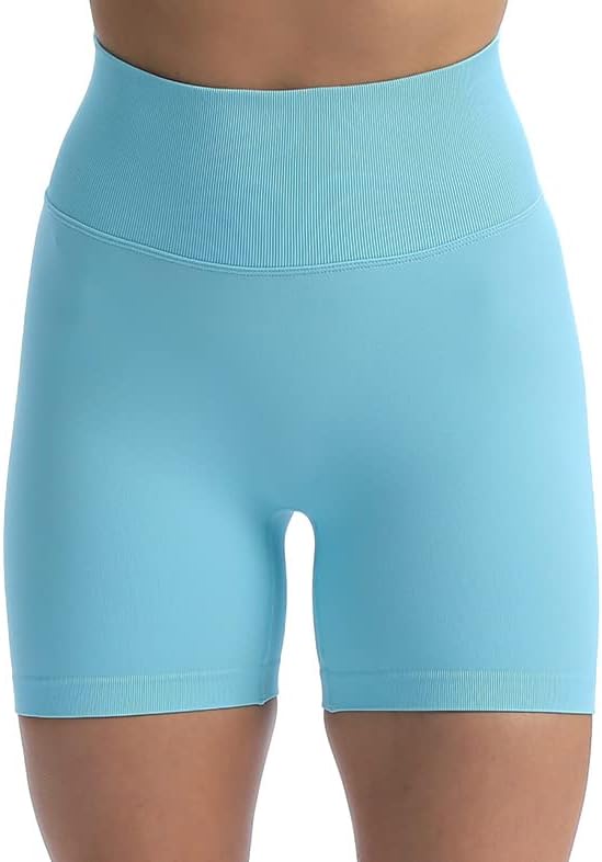 Aoxjox Scrunch Workout Shorts for Women Seamless TieDye Butt Lifting Short Gym Running Active Exercise Fitness Yoga Shorts2 Blue Elixir Thin Scrunch Version