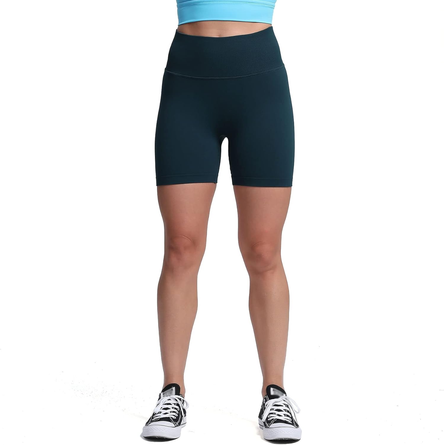 Aoxjox Scrunch Workout Shorts for Women Seamless TieDye Butt Lifting Short Gym Running Active Exercise Fitness Yoga Shorts2 Deep Teal Thin Scrunch Version