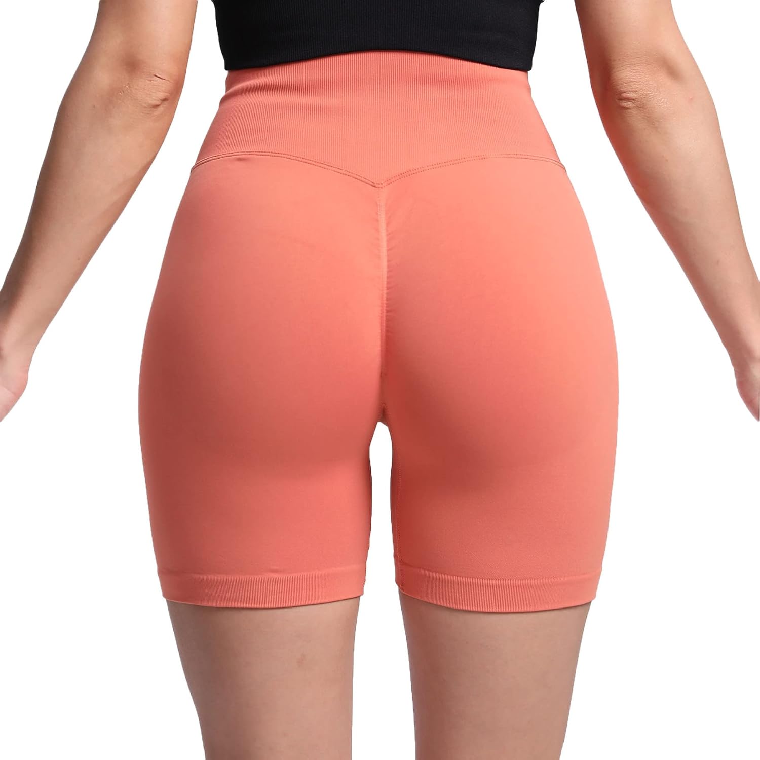 Aoxjox Scrunch Workout Shorts for Women Seamless TieDye Butt Lifting Short Gym Running Active Exercise Fitness Yoga Shorts2 Earth Orange Thin Scrunch Version