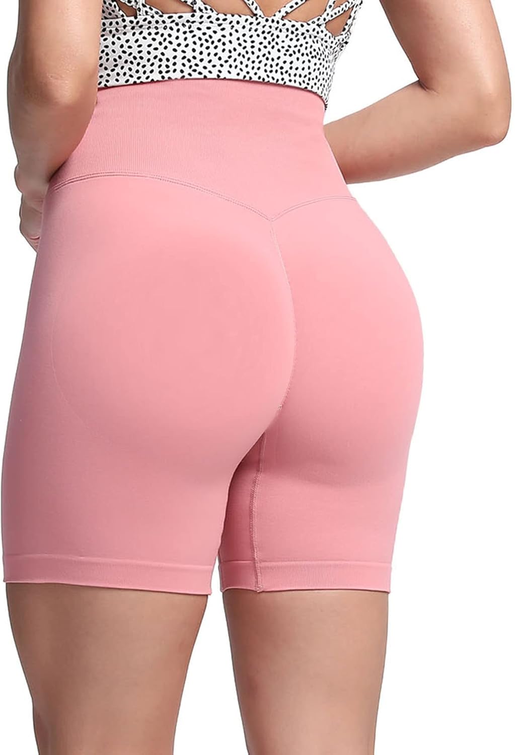 Aoxjox Scrunch Workout Shorts for Women Seamless TieDye Butt Lifting Short Gym Running Active Exercise Fitness Yoga Shorts2 Pink Thin Scrunch Version