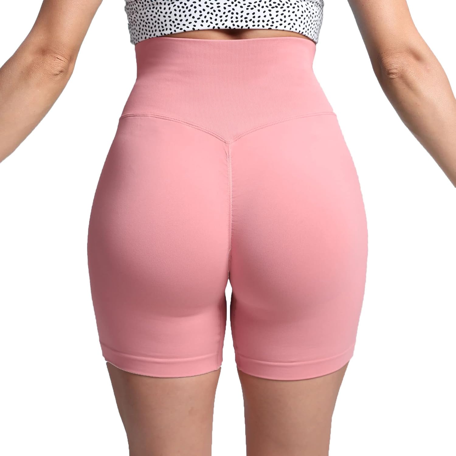 Aoxjox Scrunch Workout Shorts for Women Seamless TieDye Butt Lifting Short Gym Running Active Exercise Fitness Yoga Shorts2 Pink Thin Scrunch Version