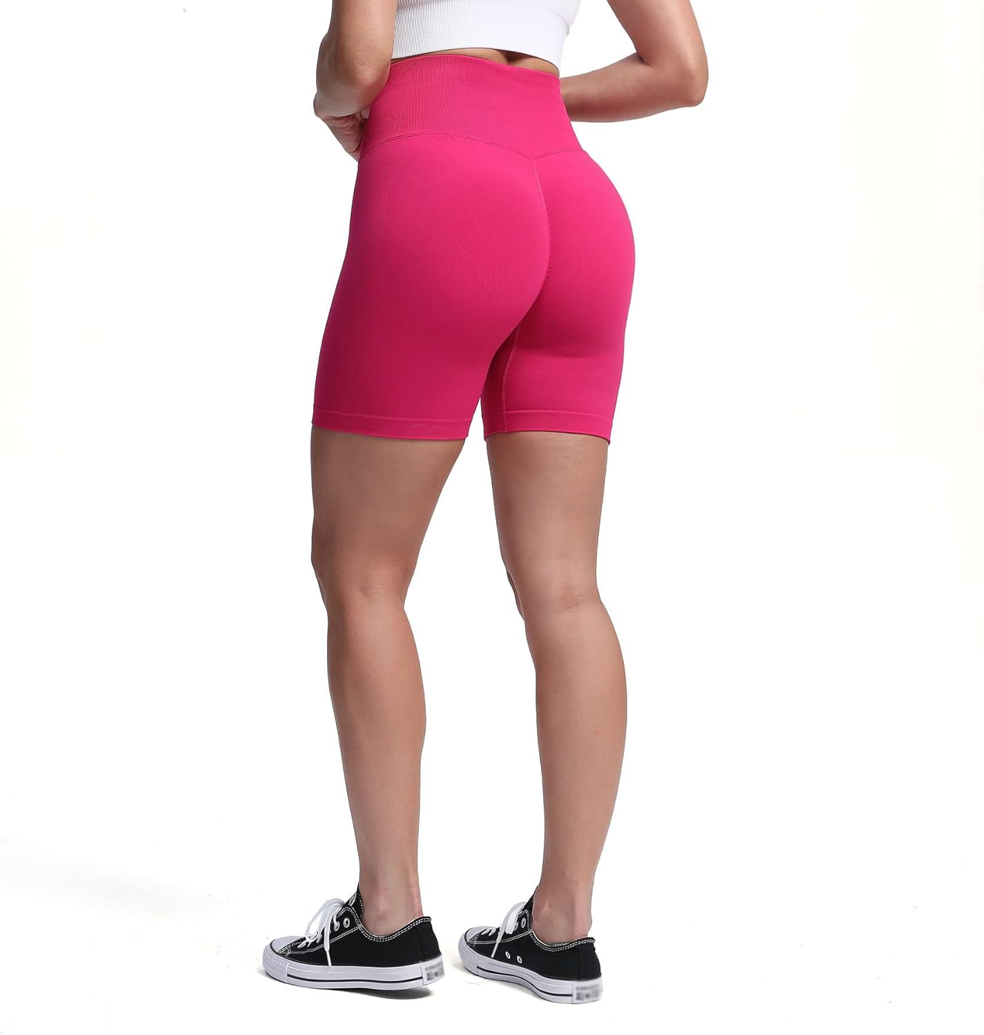 Aoxjox Scrunch Workout Shorts for Women Seamless TieDye Butt Lifting Short Gym Running Active Exercise Fitness Yoga Shorts2 Rose Red Thin Scrunch Version