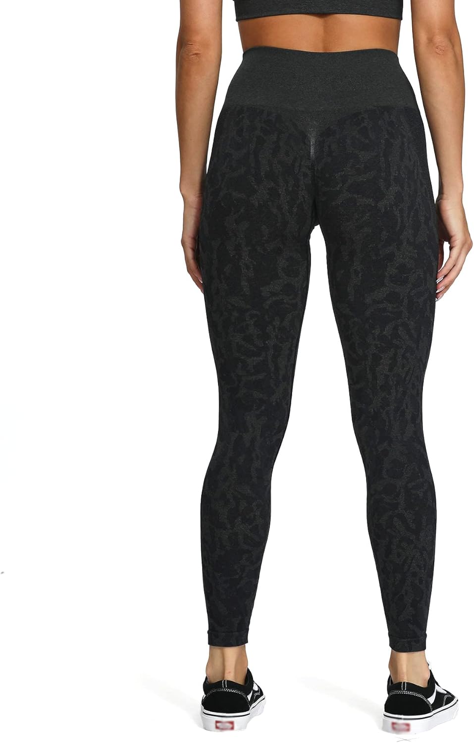 Aoxjox Seamless Scrunch Legging for Women Asset Tummy Control Workout Gym Fitness Sport Active Yoga Pants 22Black Butterfly Camo