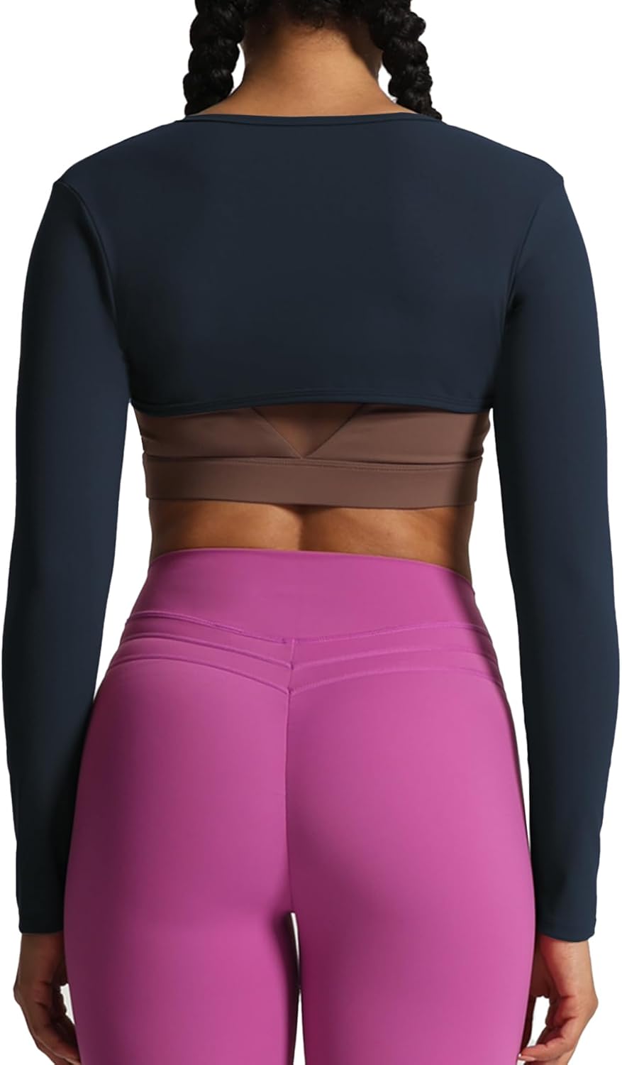 Aoxjox Womens Long Sleeve Open Front Bolero Shrug Crop Top CardiganBlueberry