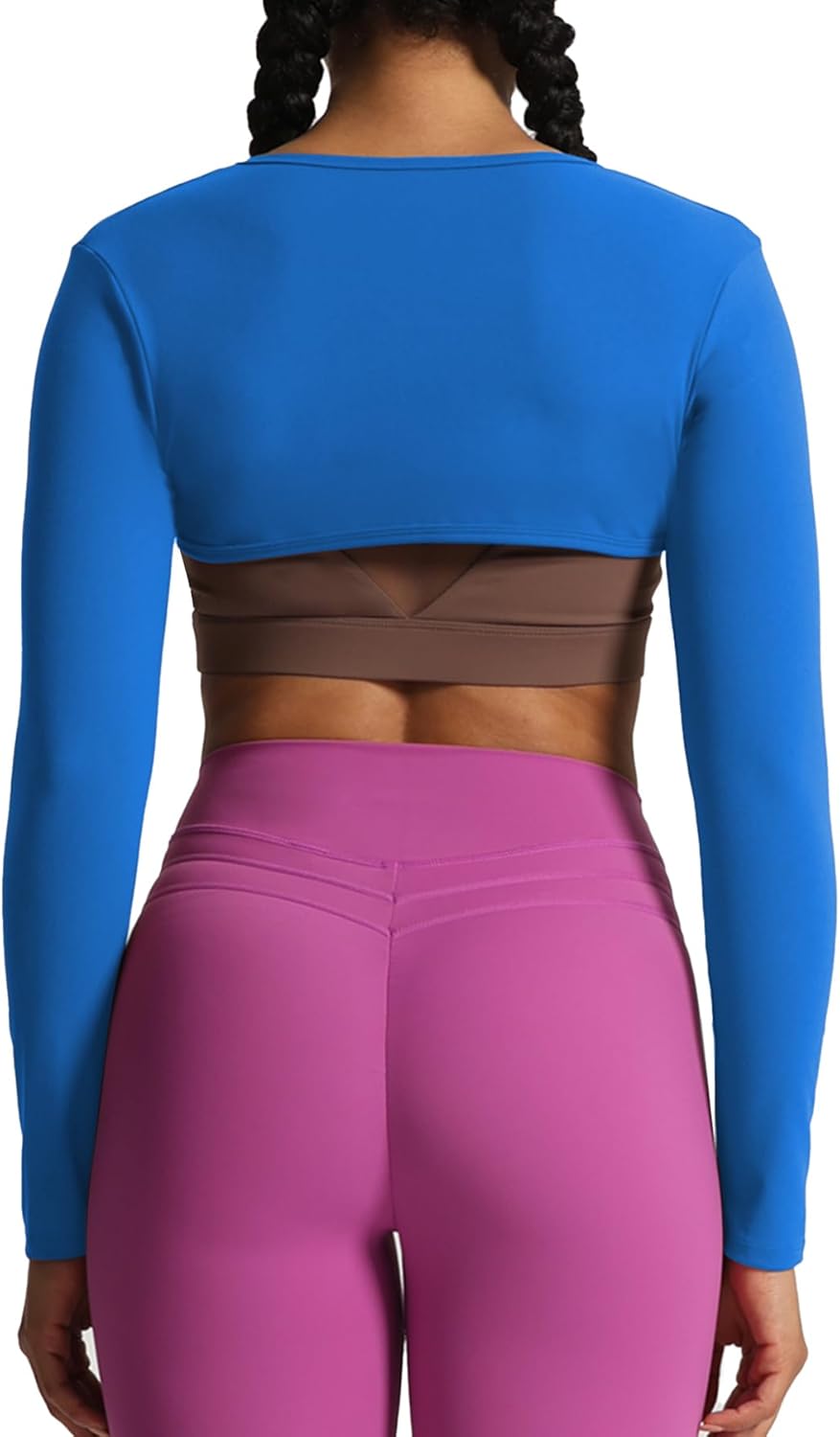 Aoxjox Womens Long Sleeve Open Front Bolero Shrug Crop Top CardiganDirectoire Blue