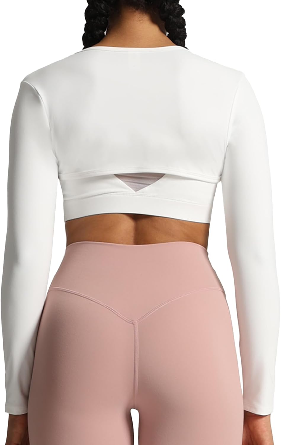 Aoxjox Womens Long Sleeve Open Front Bolero Shrug Crop Top CardiganWhite
