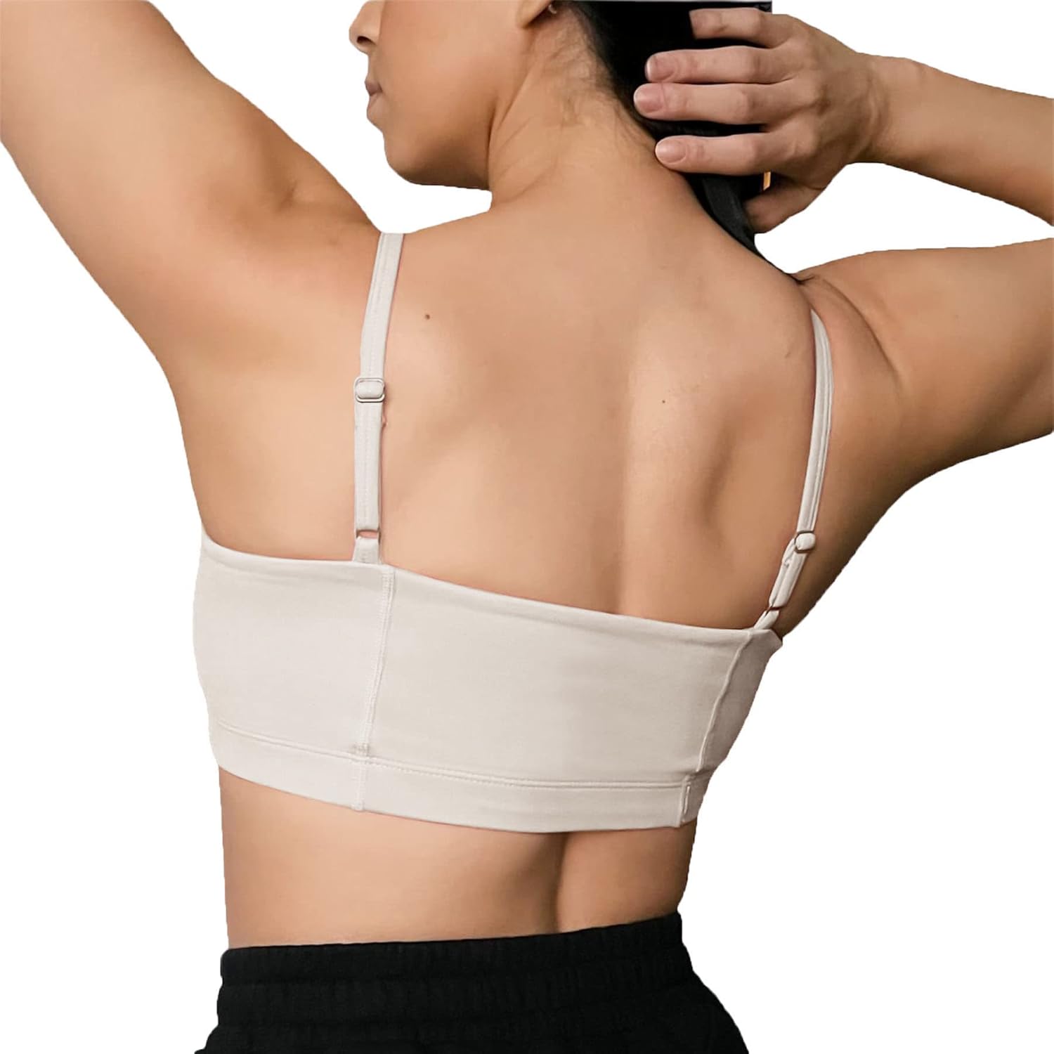 Aoxjox Womens Workout Bandeau Sports Bras Training Fitness Running Yoga Crop Tank TopMink