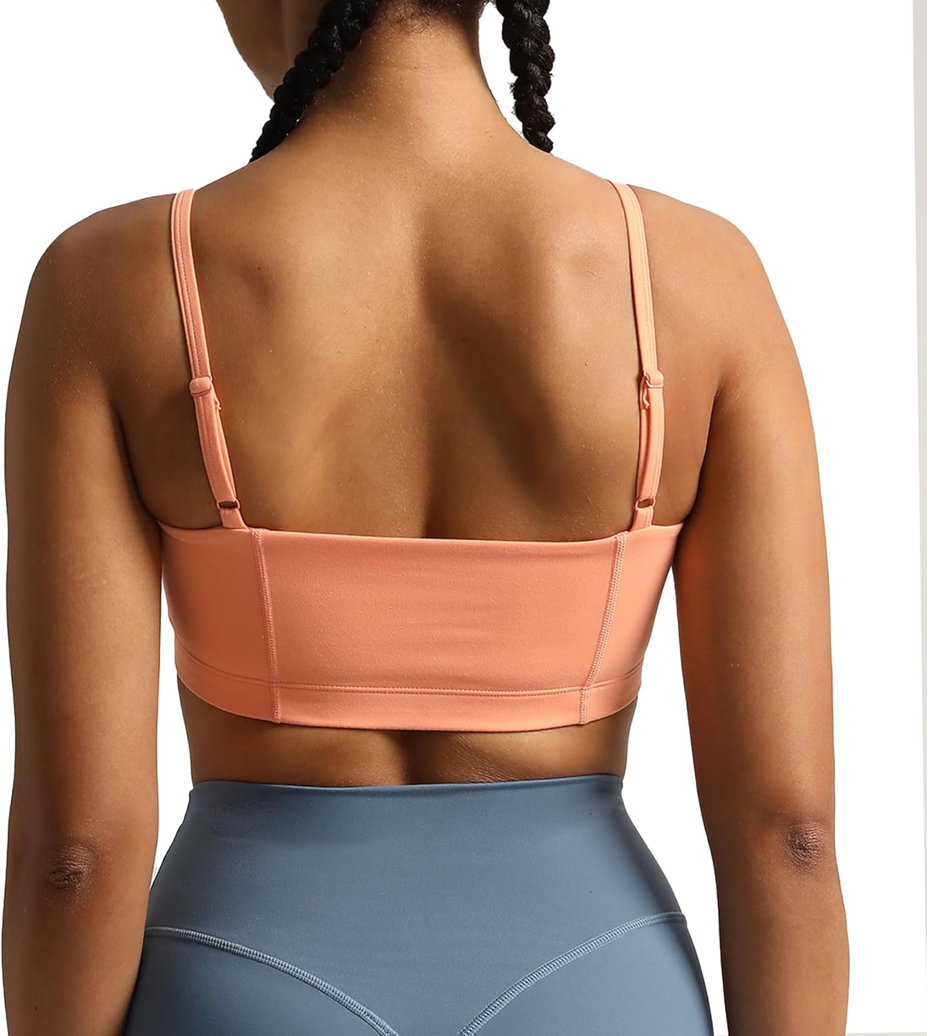 Aoxjox Womens Workout Bandeau Sports Bras Training Fitness Running Yoga Crop Tank TopPapaya