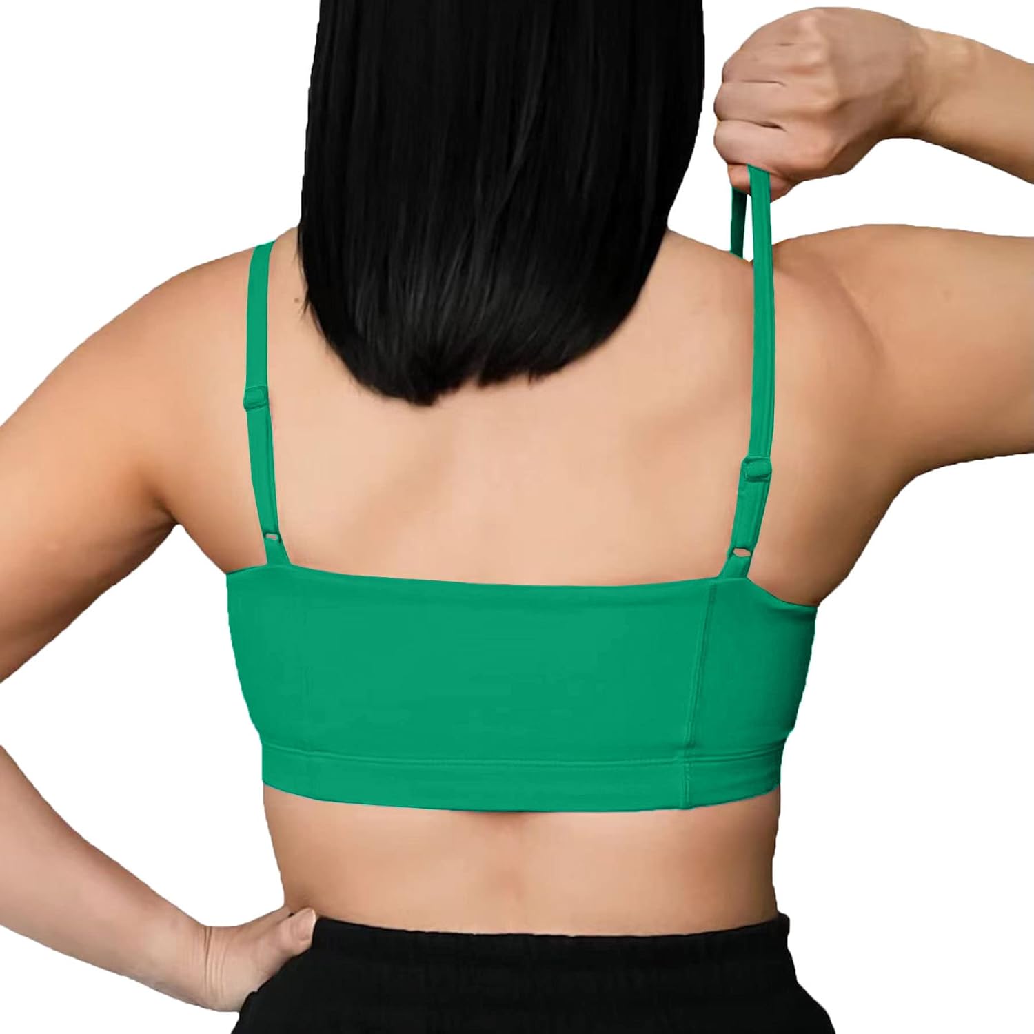 Aoxjox Womens Workout Bandeau Sports Bras Training Fitness Running Yoga Crop Tank TopParakeet Green