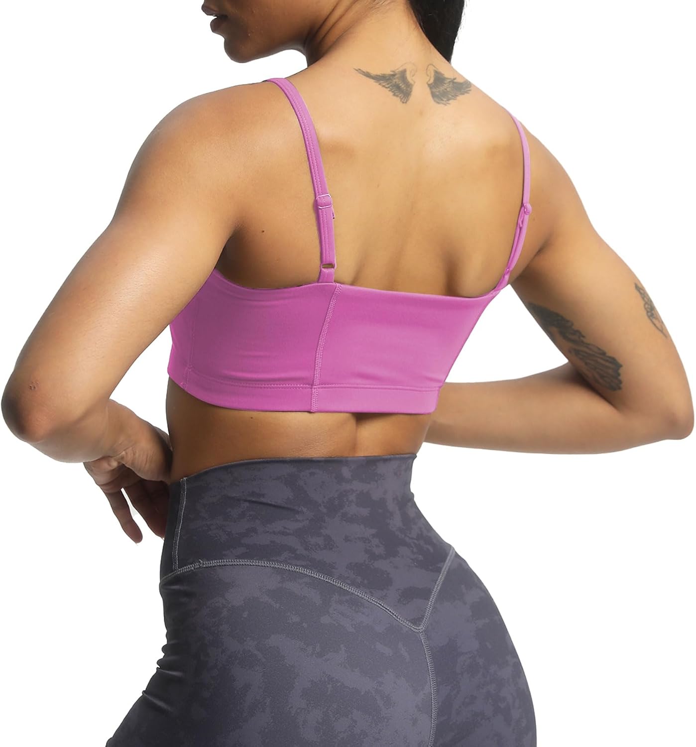 Aoxjox Womens Workout Bandeau Sports Bras Training Fitness Running Yoga Crop Tank TopSpring Crocus