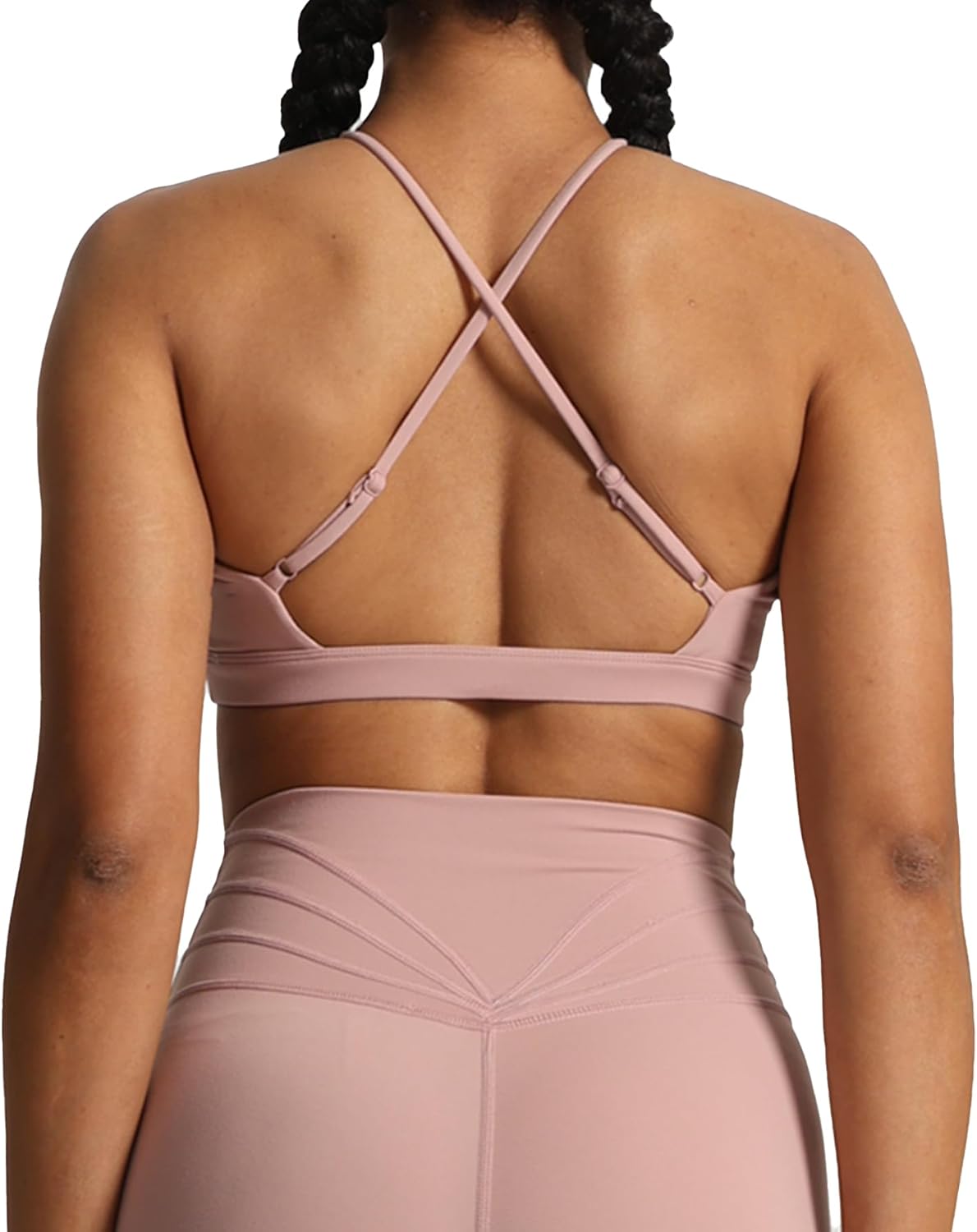Aoxjox Womens Workout Sports Bras Jamie Deep V Fitness Backless Padded Training Gym Bra Yoga Crop Tank TopWoodrose