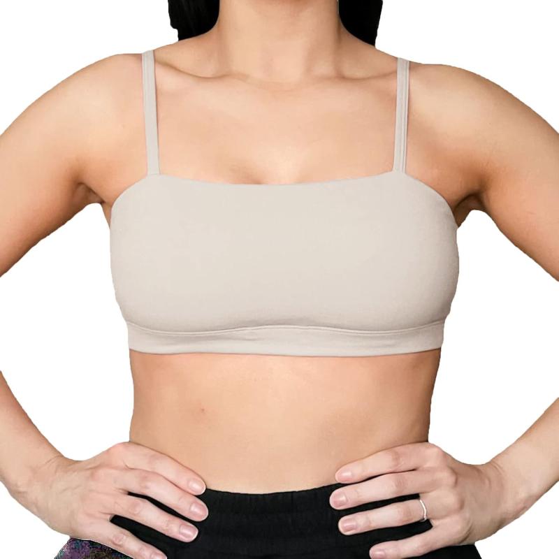 Aoxjox Womens Workout Bandeau Sports Bras Training Fitness Running Yoga Crop Tank TopMink