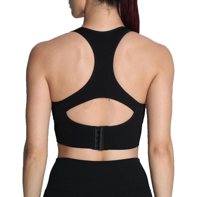 Aoxjox Womens Workout Ribbed Seamless Sports Bras Fitness Running Yoga Crop Tank TopC Black