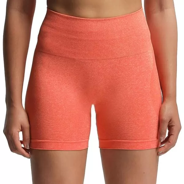 Aoxjox Contour Seamless Shorts for Women High Waist Workout Shorts Gym Biker Shorts Booty Running Yoga Shorts 5quotPersimmon Marl