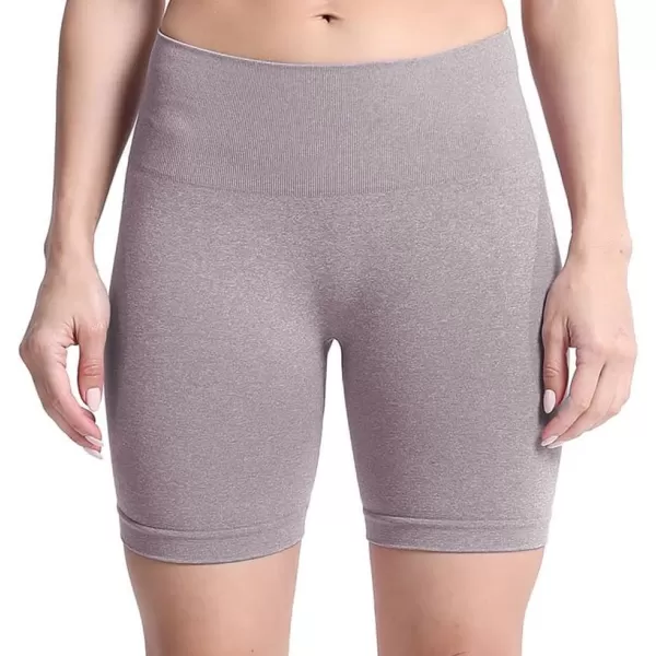 Aoxjox Contour Seamless Shorts for Women High Waist Workout Shorts Gym Biker Shorts Booty Running Yoga Shorts 5quotSatellite Marl