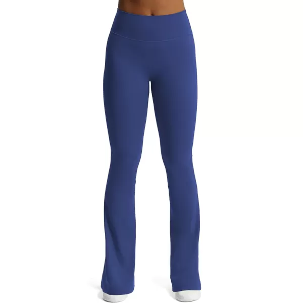 Aoxjox Flare Leggings for Women Trinity Tummy Control High Waisted Wide Leg Yoga PantsBellwether Blue