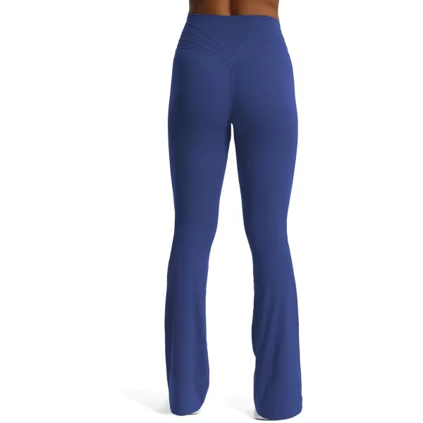 Aoxjox Flare Leggings for Women Trinity Tummy Control High Waisted Wide Leg Yoga PantsBellwether Blue