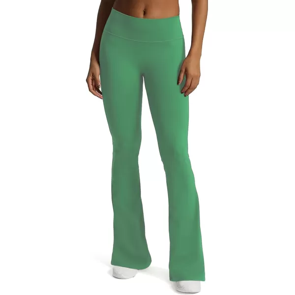 Aoxjox Flare Leggings for Women Trinity Tummy Control High Waisted Wide Leg Yoga PantsBottle Green