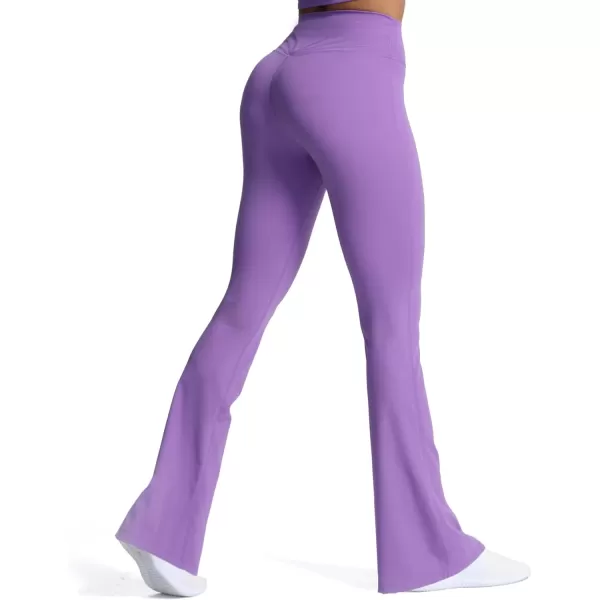 Aoxjox Flare Leggings for Women Trinity Tummy Control High Waisted Wide Leg Yoga PantsChive Blossom