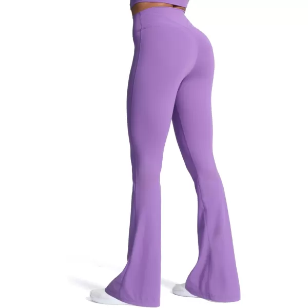 Aoxjox Flare Leggings for Women Trinity Tummy Control High Waisted Wide Leg Yoga PantsChive Blossom