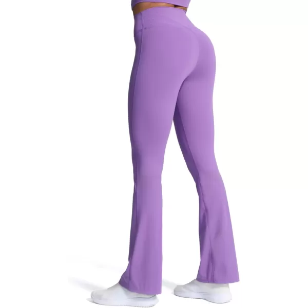 Aoxjox Flare Leggings for Women Trinity Tummy Control High Waisted Wide Leg Yoga PantsChive Blossom