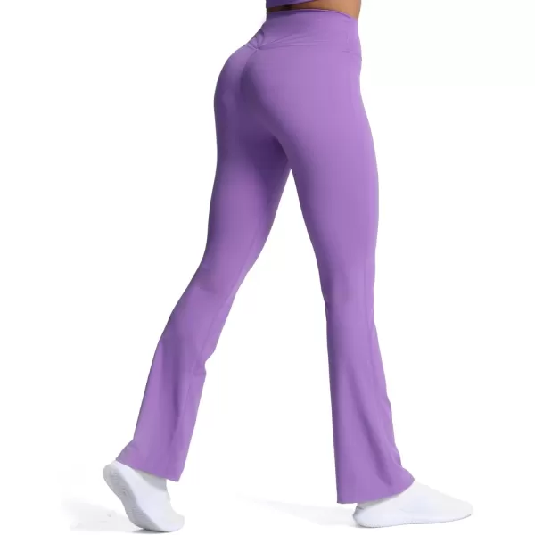 Aoxjox Flare Leggings for Women Trinity Tummy Control High Waisted Wide Leg Yoga PantsChive Blossom