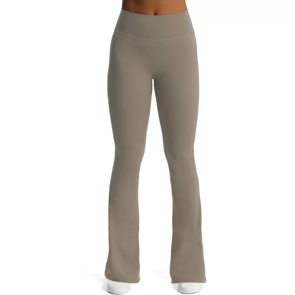 Aoxjox Flare Leggings for Women Trinity Tummy Control High Waisted Wide Leg Yoga PantsDriftwood