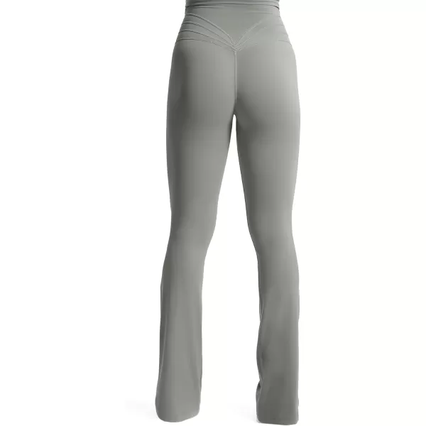Aoxjox Flare Leggings for Women Trinity Tummy Control High Waisted Wide Leg Yoga PantsGrey