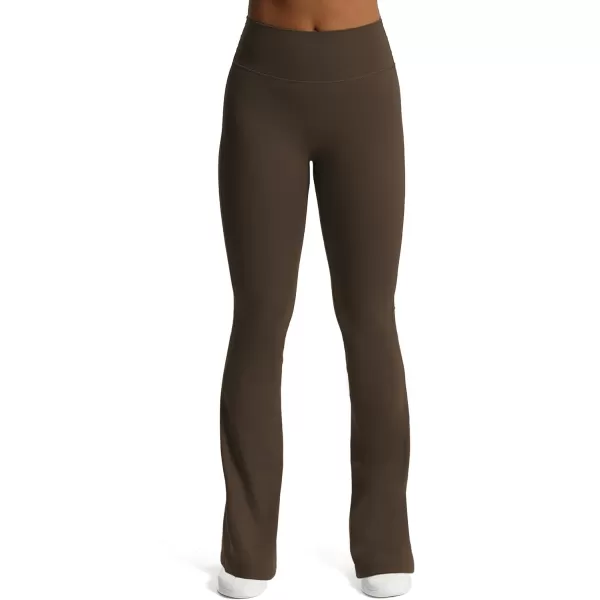 Aoxjox Flare Leggings for Women Trinity Tummy Control High Waisted Wide Leg Yoga PantsMulch