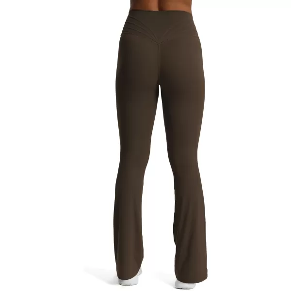 Aoxjox Flare Leggings for Women Trinity Tummy Control High Waisted Wide Leg Yoga PantsMulch