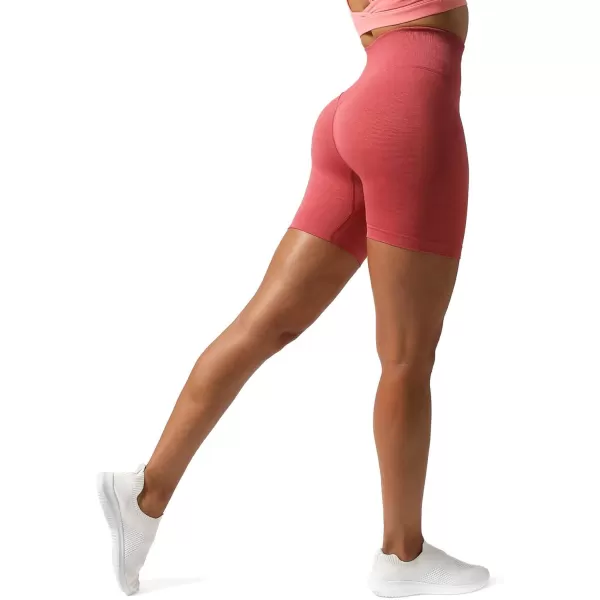 Aoxjox Metamorph Workout Biker Shorts for Women Tummy Control High Waisted Athletic Gym Running Deep V Yoga Shorts 6quotBaroque Rose Marl