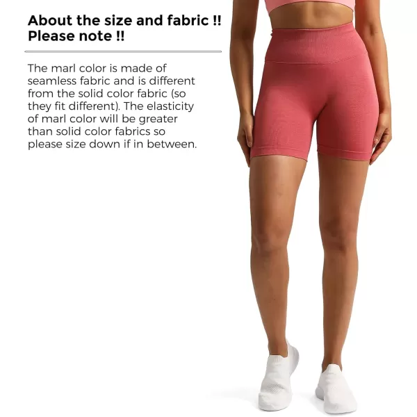 Aoxjox Metamorph Workout Biker Shorts for Women Tummy Control High Waisted Athletic Gym Running Deep V Yoga Shorts 6quotBaroque Rose Marl
