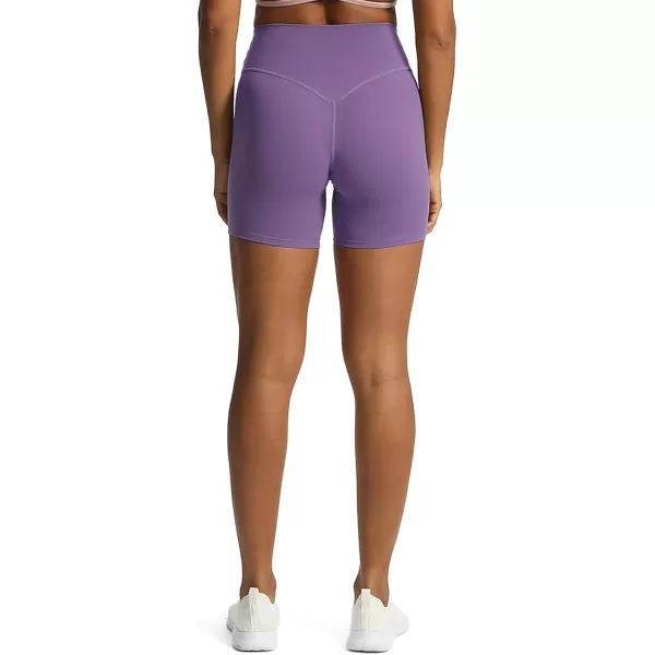 Aoxjox Metamorph Workout Biker Shorts for Women Tummy Control High Waisted Athletic Gym Running Deep V Yoga Shorts 6quotChive Blossom