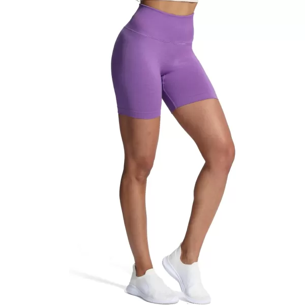 Aoxjox Metamorph Workout Biker Shorts for Women Tummy Control High Waisted Athletic Gym Running Deep V Yoga Shorts 6quotChive Blossom Marl