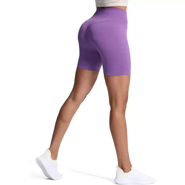 Aoxjox Metamorph Workout Biker Shorts for Women Tummy Control High Waisted Athletic Gym Running Deep V Yoga Shorts 6quotChive Blossom Marl