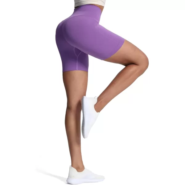 Aoxjox Metamorph Workout Biker Shorts for Women Tummy Control High Waisted Athletic Gym Running Deep V Yoga Shorts 6quotChive Blossom Marl