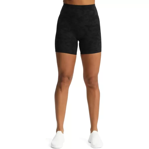 Aoxjox Metamorph Workout Biker Shorts for Women Tummy Control High Waisted Athletic Gym Running Deep V Yoga Shorts 6quotCloud Black